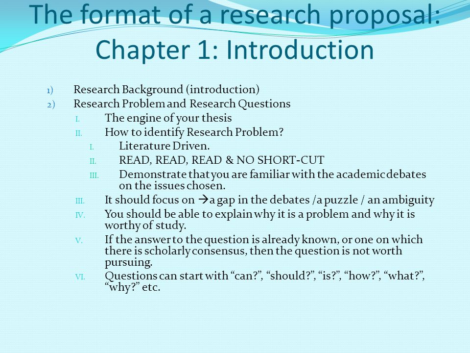 Master Thesis/Project Report Format